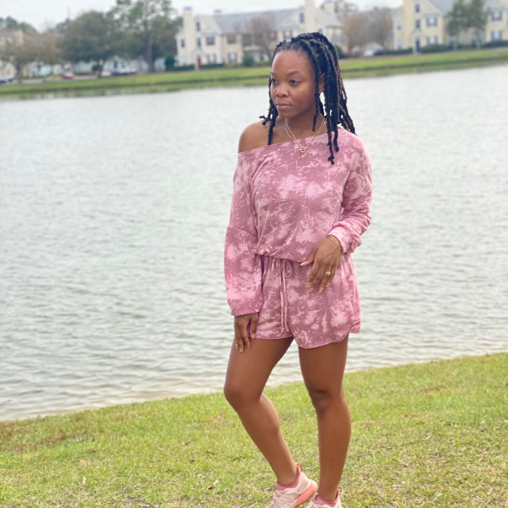 Pink Tie dye romper